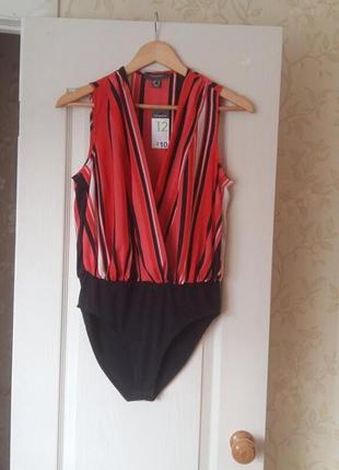 Акція 1+1= 3 🎁стильне боді на запах 12 розміру