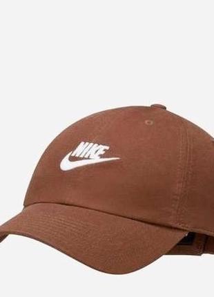 Кепка nike u nsw h86 cap futura washed коричневый уни misc 913011-260