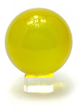 Статуэтка хрустальный шар желтый 8 см 28845