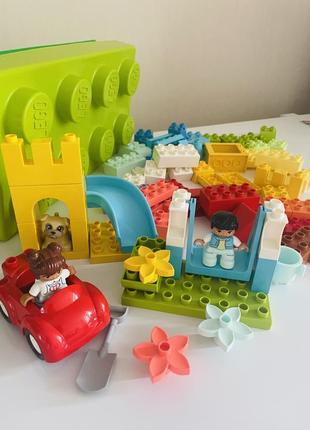 Конструктор lego duplo classic коробка з кубиками deluxe 85 деталей (10914)