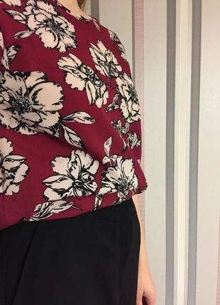 Удлиненный топ блуза в цветы new look xs-m2 фото