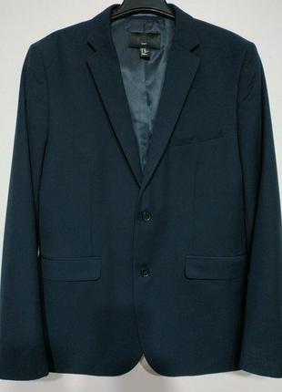 Xl l 50 52 упоряд нов h&m slim fit піджак блейзер синій жакет zxc