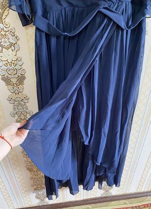 Вечернее длинное платье, темно-синее большое платье, сукня5 фото
