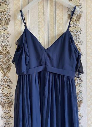 Вечернее длинное платье, темно-синее большое платье, сукня7 фото