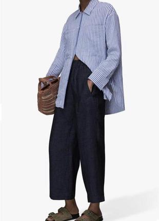 Широкие льняные брюки штаны 100% лён cassani как  cos massimo dutti