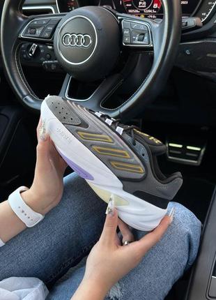 Женские кроссовки adidas ozelia dark grey gold w4 фото