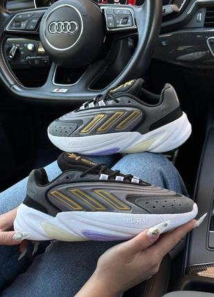 Жіночі кросівки adidas ozelia dark grey gold w2 фото