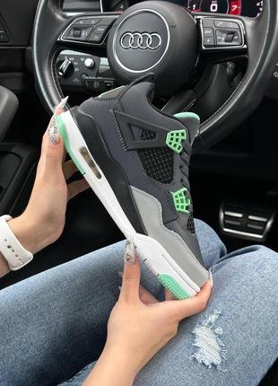 Жіночі кросівки nike air jordan 4 x off-white green glow6 фото