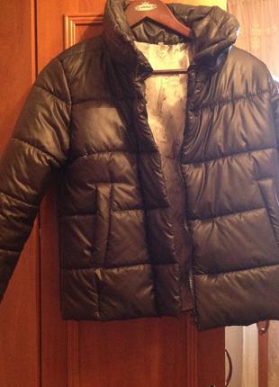 Тёплая зимняя куртка с высоким воротником2 фото