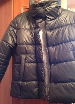 Тёплая зимняя куртка с высоким воротником3 фото