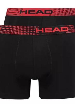 Трусы-боксеры head basic boxer 2p черный, красный муж xl 701221813-001 xl