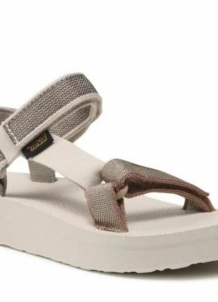 Teva w midform universal karina casual босоножки спортивние сандали туристические трекинговие бежевие белие5 фото