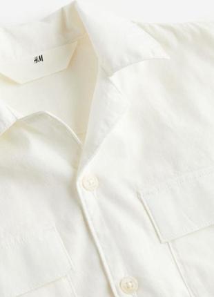 Рубашка н&amp;м беж, белая 5-7 лет (0166-2)2 фото