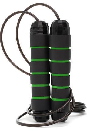 Скакалка швидкісна для кросфіту cornix speed rope classic xr-0148 black/green