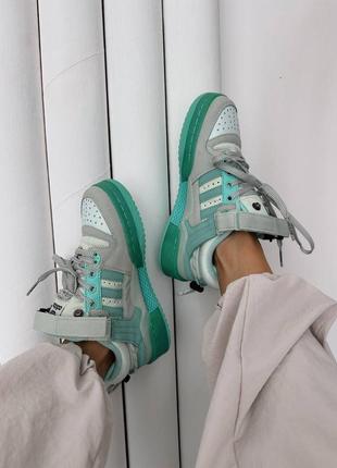 Жіночі кросівки adidas forum x bad bunny mint premium6 фото