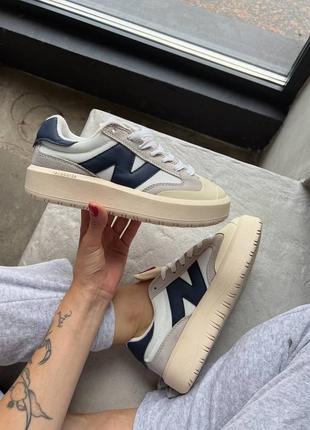 Кеди new balance ct302 beige/blue