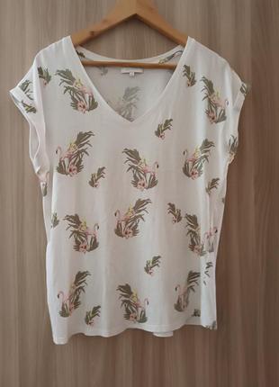 Футболка женская с принтом "фламинго ".