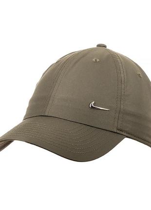 Мужская бейсболка nike u nsw df h86 metal swoosh cap хаки one size (7d943092-222 one size)