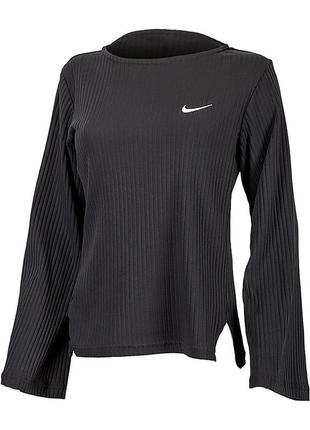 Женский лонгслив nike w nsw rib jrsy ls top черный s (7ddv7866-010 s)