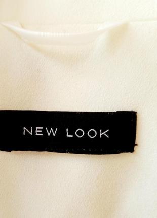 Новый женский длинный айвори, светлый деловой, классический пиджак new look / жакет, накидка.7 фото