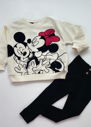 Костюм свитшот лосинки лосины disney minnie