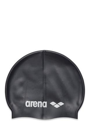 Шапка для плавання arena classic silicone чорний уні osfm 91662-055