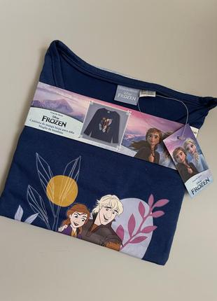 Лонгслів дитячий на дівчину, кофта тонка холодне серце анна та кристофф frozen disney