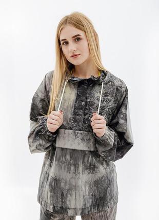 Женская куртка nike w nsw wave dye wvn po jkt a3 разноцветный s (7ddv7936-010 s)