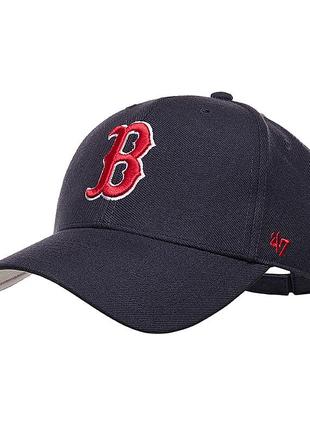 Чоловіча бейсболка 47 brand mlb boston red sox чорний one size (7db-mvp02wbv-hm one size)