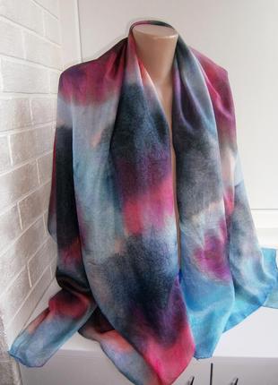 Красивый винтажный шарф из натурального шелка.4 фото