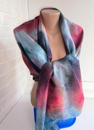 Гарний вінтажний шарф із натурального шовку.7 фото