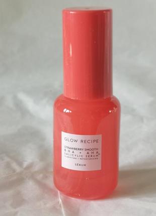 Glow recipe strawberry smooth bha + aha salicylic acid serum сиворотка с салициловой кислотой, 10мл1 фото