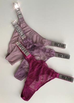 Трусики зі стразами victoria’s secret