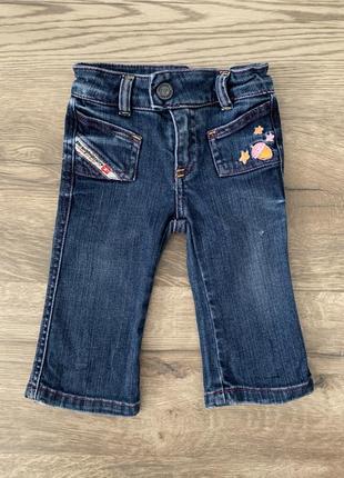 Детские джинсы с вышивкой diesel на 6 месяцев для девочки