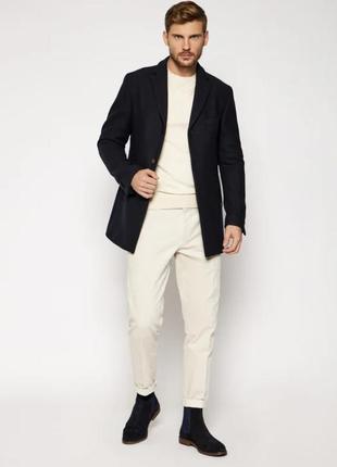 Шерстяное шерстяное пальто плащ пиджак club of gents2 фото