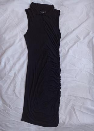 Платье черная облегающая вискоза новая1 фото
