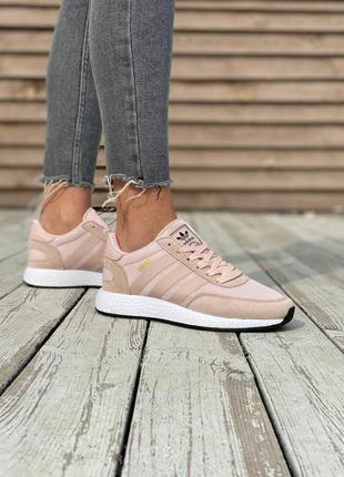 Кросівки жіночі adidas iniki pink white3 фото