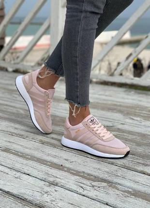 Кросівки жіночі adidas iniki pink white10 фото