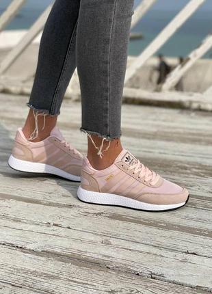 Кросівки жіночі adidas iniki pink white9 фото