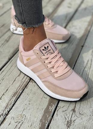 Кросівки жіночі adidas iniki pink white5 фото