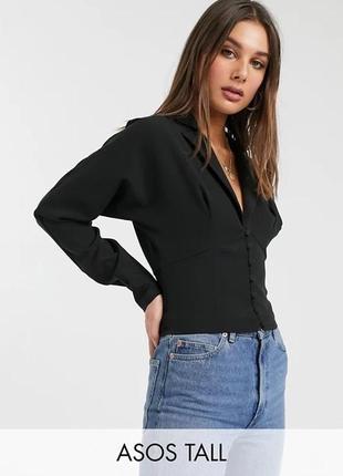 Топ із корсетним дизайном і ґудзиками asos design tall