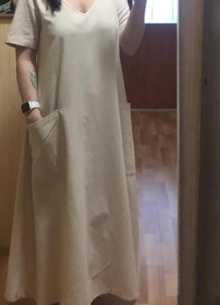 Zanzea нове плаття-рубашка льняна сукня великого розміру3 фото