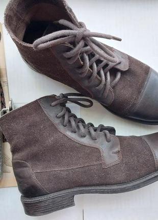 Женские кожаные ботинки levi`s 40р., коричневые, кожа, замша1 фото