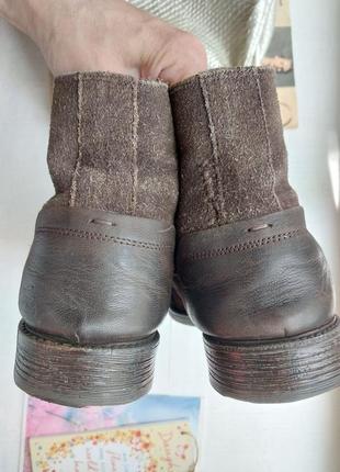 Женские кожаные ботинки levi`s 40р., коричневые, кожа, замша4 фото