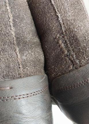 Женские кожаные ботинки levi`s 40р., коричневые, кожа, замша8 фото