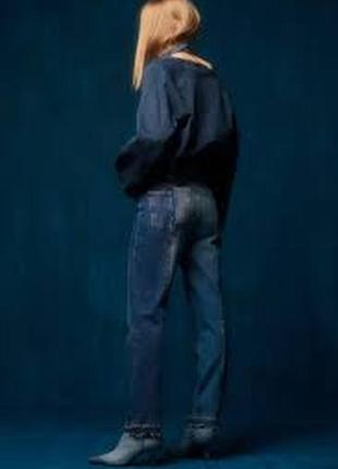 Джинси slim fit - straight leg - mid rise zw zara woman jeans2 фото