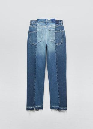 Джинси slim fit - straight leg - mid rise zw zara woman jeans6 фото