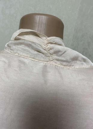 Шелковая блуза с бантом на подкладке италия7 фото