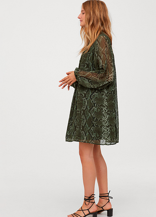 Зелена шифонова сукня