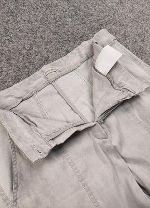 Дизайнерские классические брюки из комбинции льна, брюки annette gortz designed6 фото